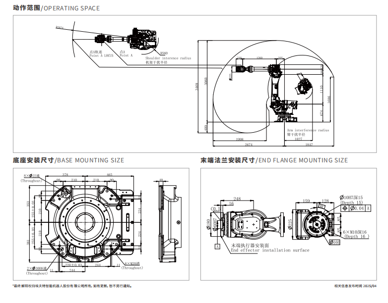 大型机器人工作范围