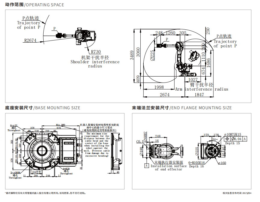 防爆机器人工作范围